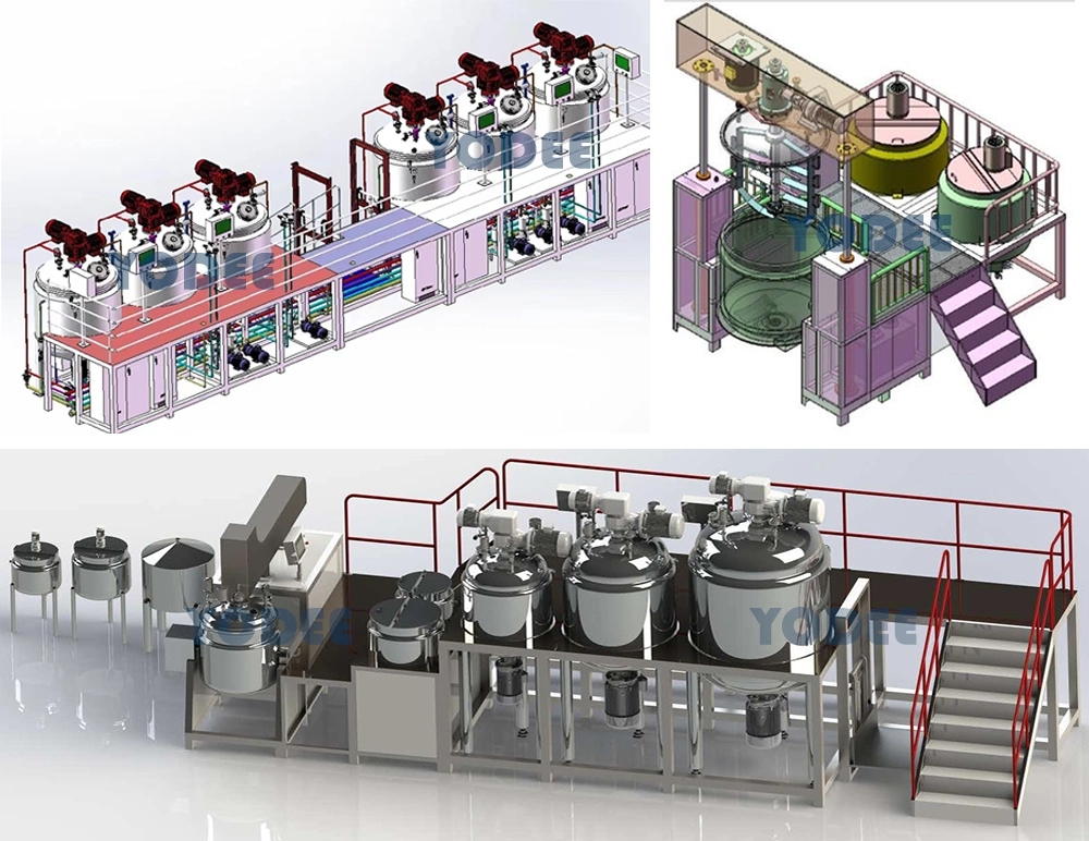 Manufacturing Vacuum Homogenizer Emulsifier Hydraulic Lifting Ointment Mayonnaise Making Machine